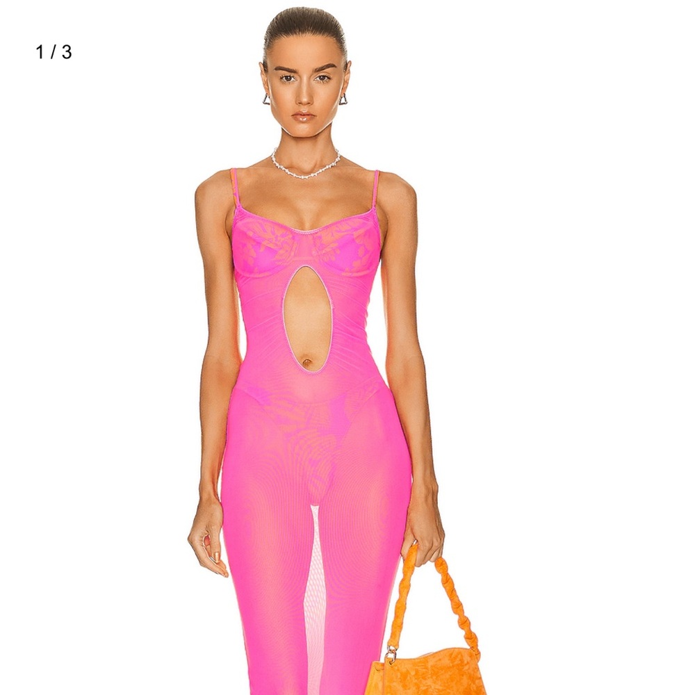 MELISSA SIMONE Mesh Maxi Dress